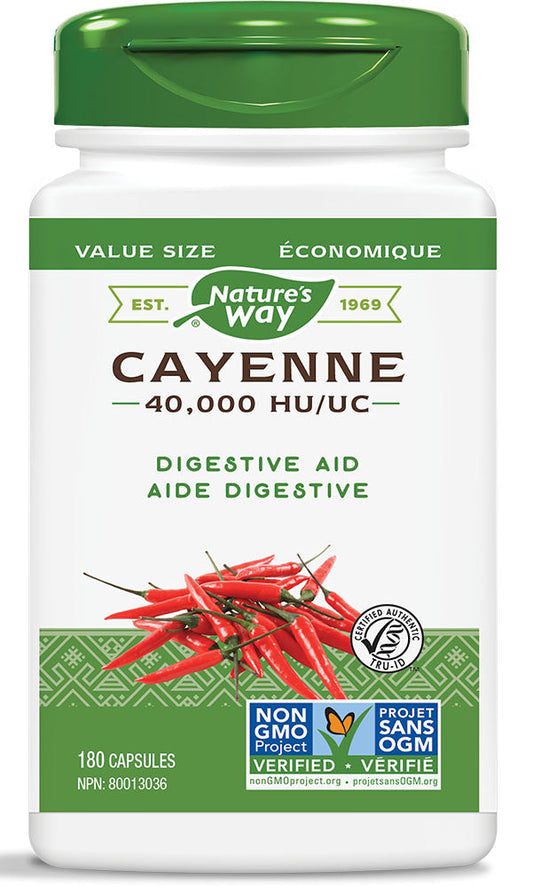 Nature's Way - Cayenne Pepper 40,000 HU - 180 Veg Caps