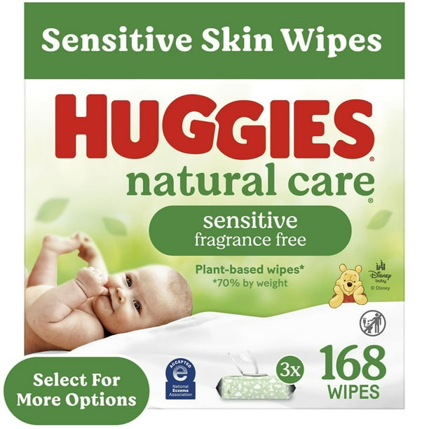 HUGGIES NATURAL CARE BABY WIPES UNS SFT PK 3X56