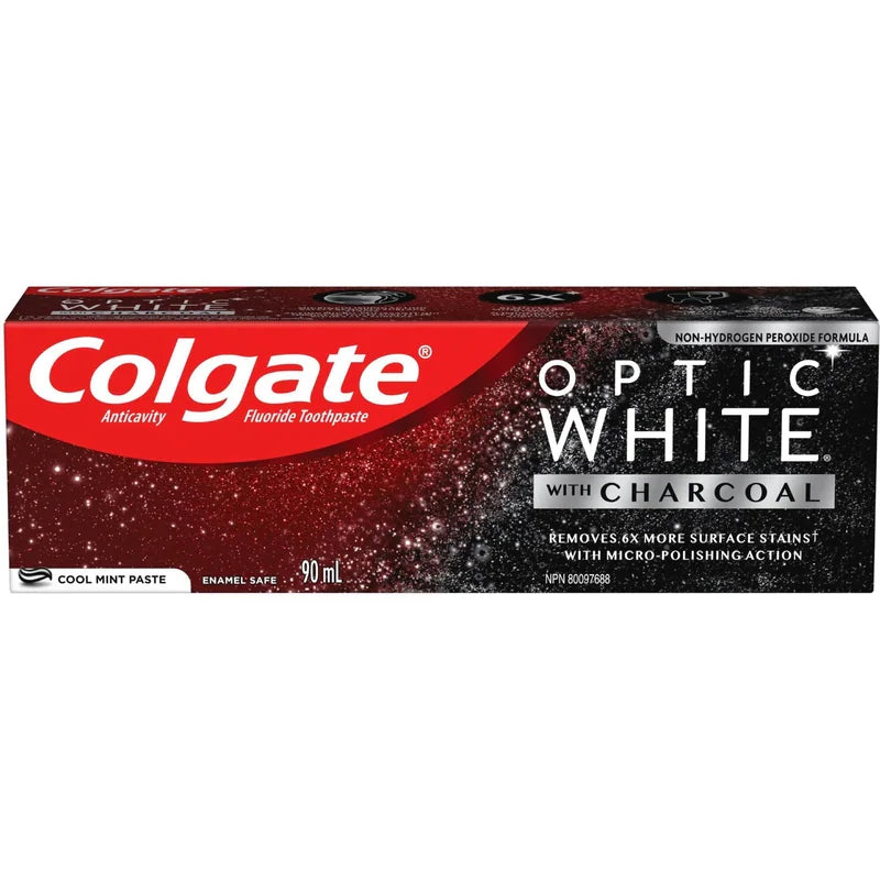 COLGATE OPTIC WHITE TOOOTHPASTE W/CHARCOAL 90ML TOOTHPASTE
