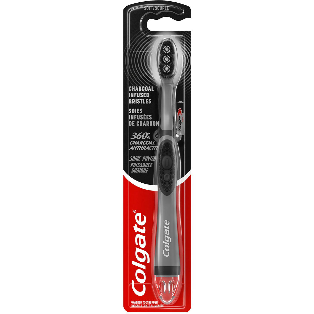 TOOTHBRUSH COLGATE 360 HYBRID BATTERY CHARCOAL