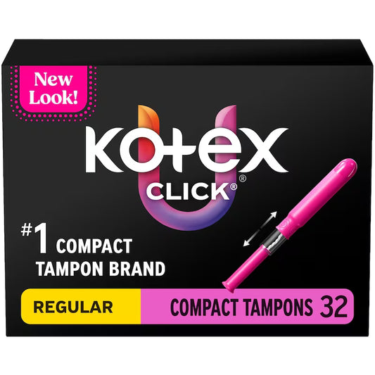 U BY KOTEX SUPER PREM CLICK TAMPONS RG ABSORBEN 32 pack of 6