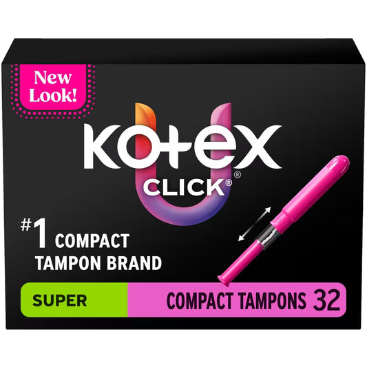 U BY KOTEX SUPER PREM CLICK TAMPONS SUPER ABSORB32 pack of 6