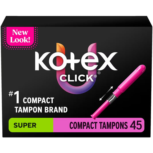 U BY KOTEX CLICK COMPACT TAMPON SUPER ABS UNS 45 pack of 6