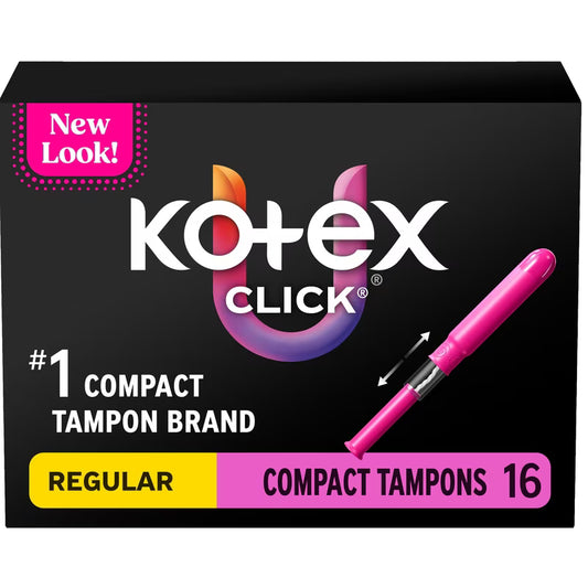 U BY KOTEX TAMPONS RG ABSORBENCY 16 pack of 8