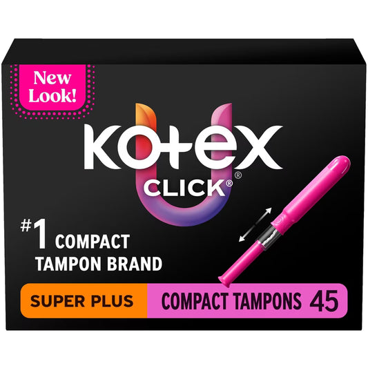 U BY KOTEX CLICK COMPACT TAMP SUPER PLUS UNS 45 pack of 4