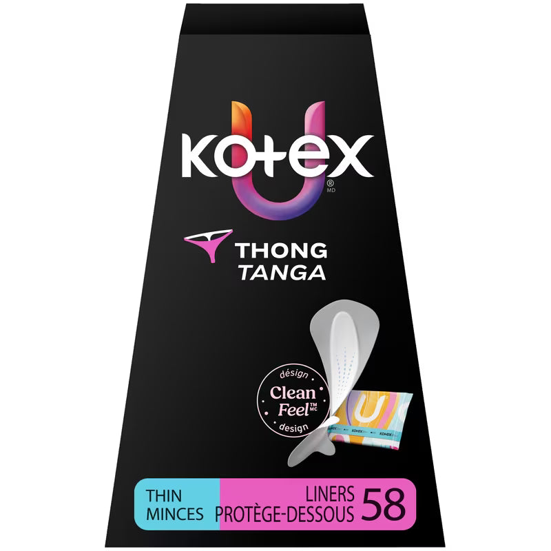 KOTEX THONG LINERS THIN 58 pack of 8