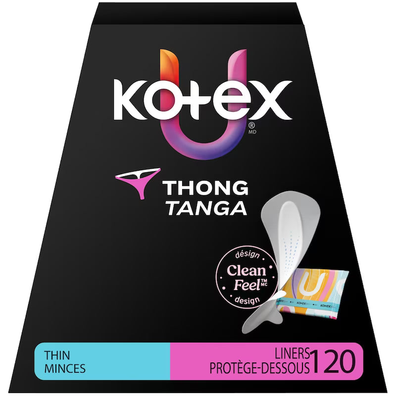 KOTEX LINERS THONG RG 120 pack of 4