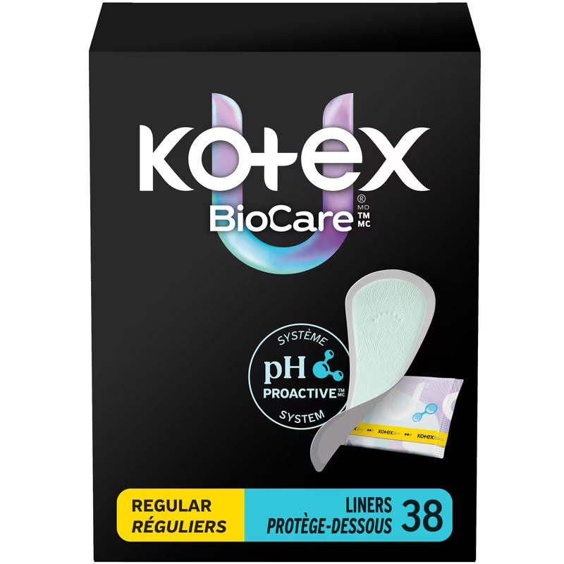 KOTEX LINERS DAILY WRAPPED RG 38 pack of 8