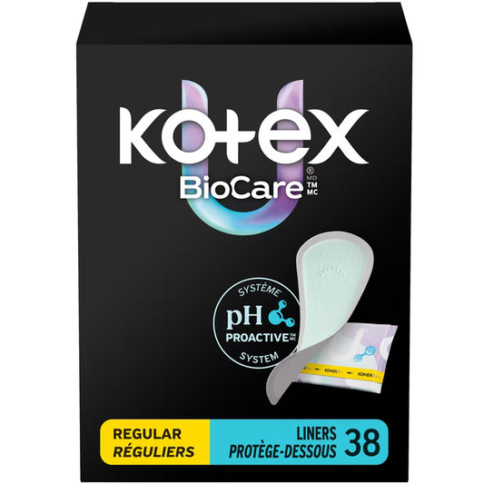 KOTEX LINERS DAILY WRAPPED RG 38 pack of 8