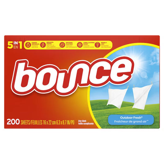 BOUNCE SHEET WRINKLE&STATIC 200 pack of 6