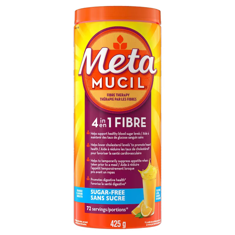 METAMUCIL SMOOTH TEXT SUGAR FREE ORANGE 425G POWDER