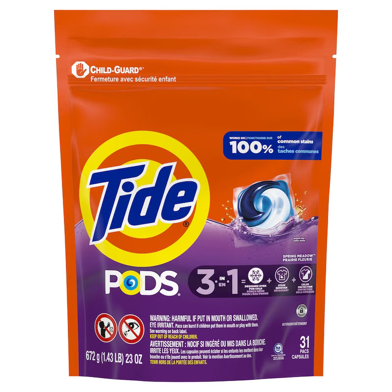 TIDE PODS SPRING MEADOW PODS 31 pack of 4