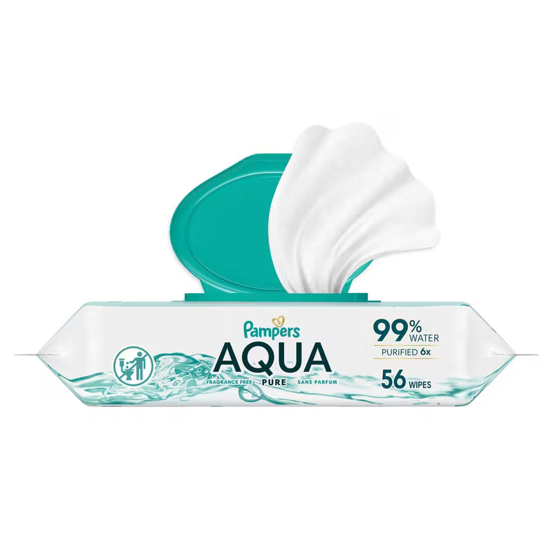 PAMPERS AQUA PURE BABY WIPES 56