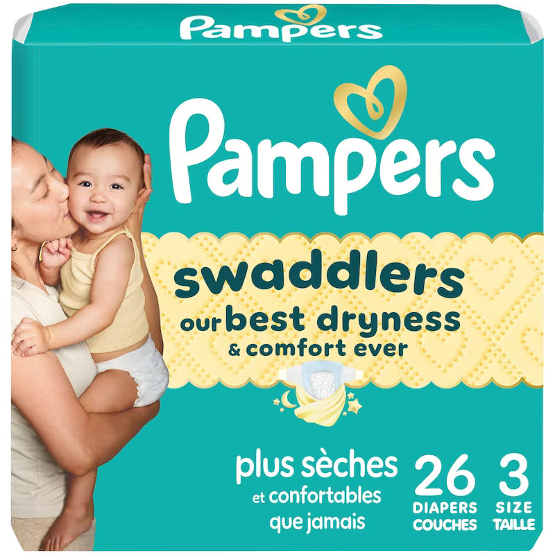 PAMPERS SWADDLERS JB SIZE-3 26 pack of 4