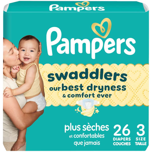 PAMPERS SWADDLERS JB SIZE-3 26 pack of 4