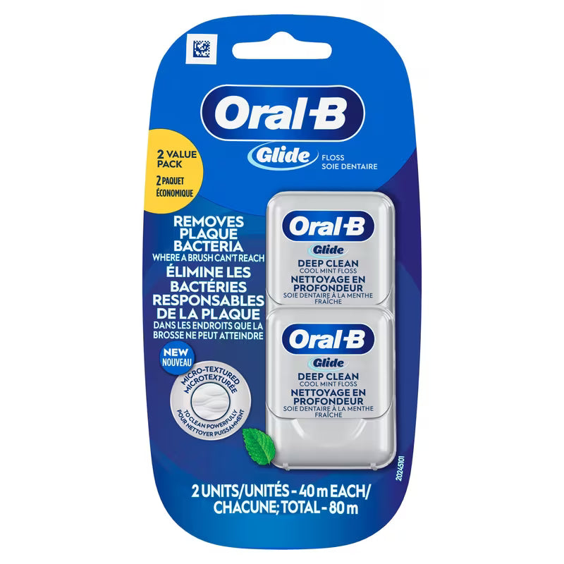 ORAL-B GLIDE DENTAL FLOSS PRO HEALTH D/CLEAN 2X40M