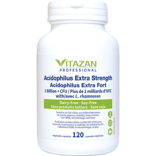 Vitazan    Acidophilus Extra Strength (2 Billion + CFU with L. rhamnosus) 120 capsules