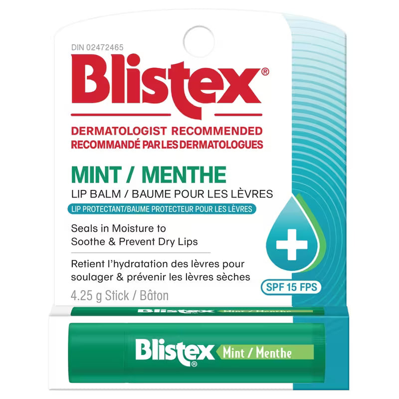 BLISTEX LIP BALM MINT PANEL 4.25G STICK MED. pack of 24
