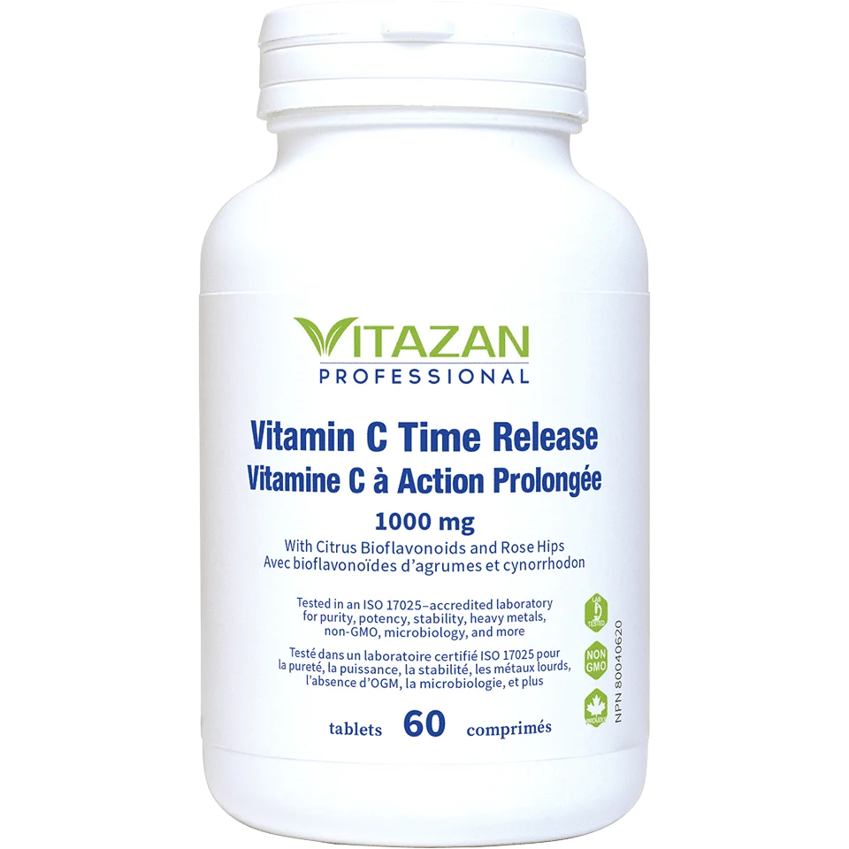 Vitazan    Vitamin C Time Release (1000 mg · With Citrus Bioflavonoids and Rose Hips) 60 tablets