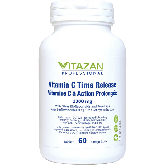 Vitazan    Vitamin C Time Release (1000 mg · With Citrus Bioflavonoids and Rose Hips) 60 tablets