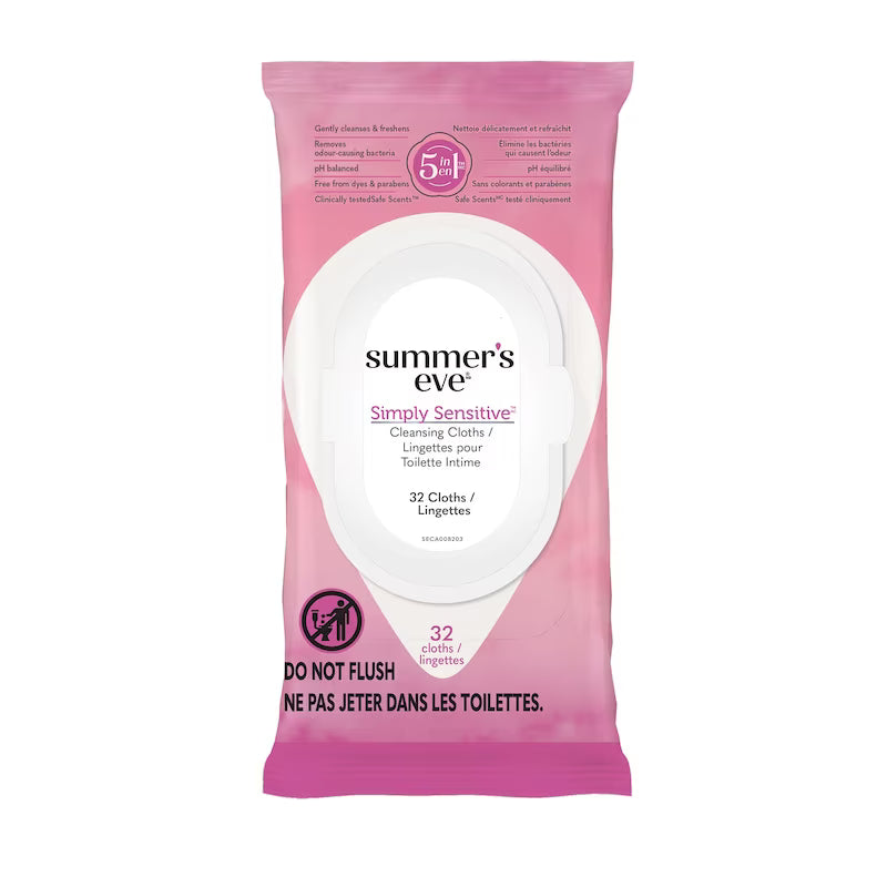 SUMMERS EVE SOFT CLOTH FEM SENS SKIN FLUSHABLE 32