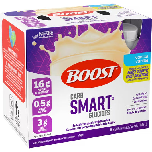 BOOST CARB SMART VANILLA 6X237ML LIQUID pack of 4