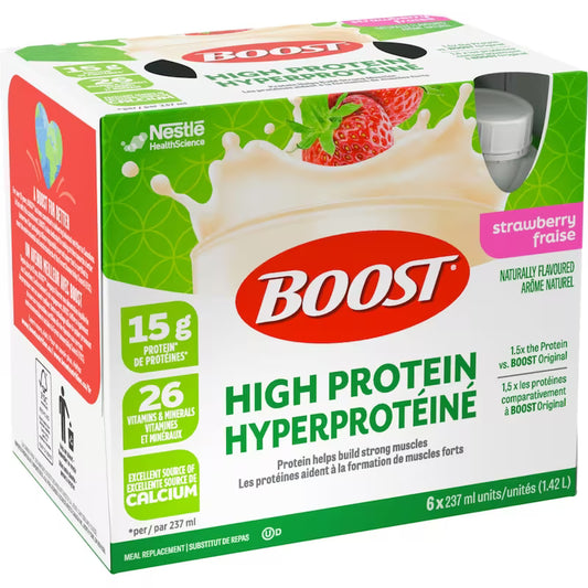 BOOST HI PROTEIN STRAWBERRY BOTTLE 6X237ML LIQUID pack of 4
