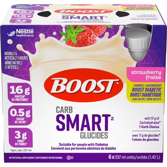 BOOST CARB SMART STRAWBERRY 6X237ML LIQUID pack of 4