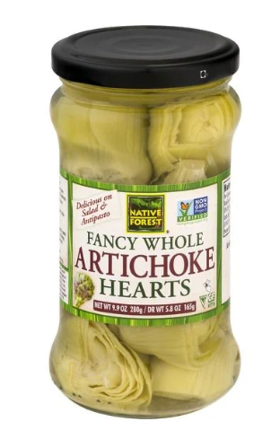 CLEARANCE - NATIVE FOREST  WHOLE ARTICHOKE HEARTS    165G