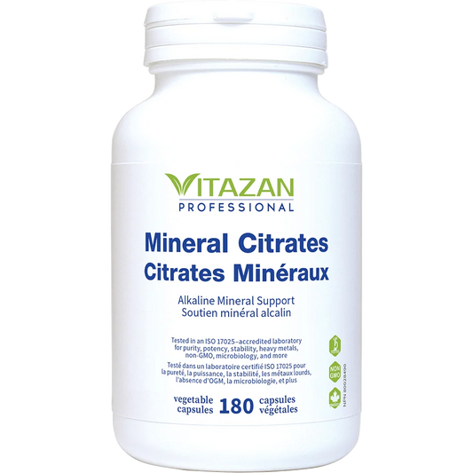 Vitazan    Mineral Citrates (With Zinc, Potassium, and Selenium) 180 capsules