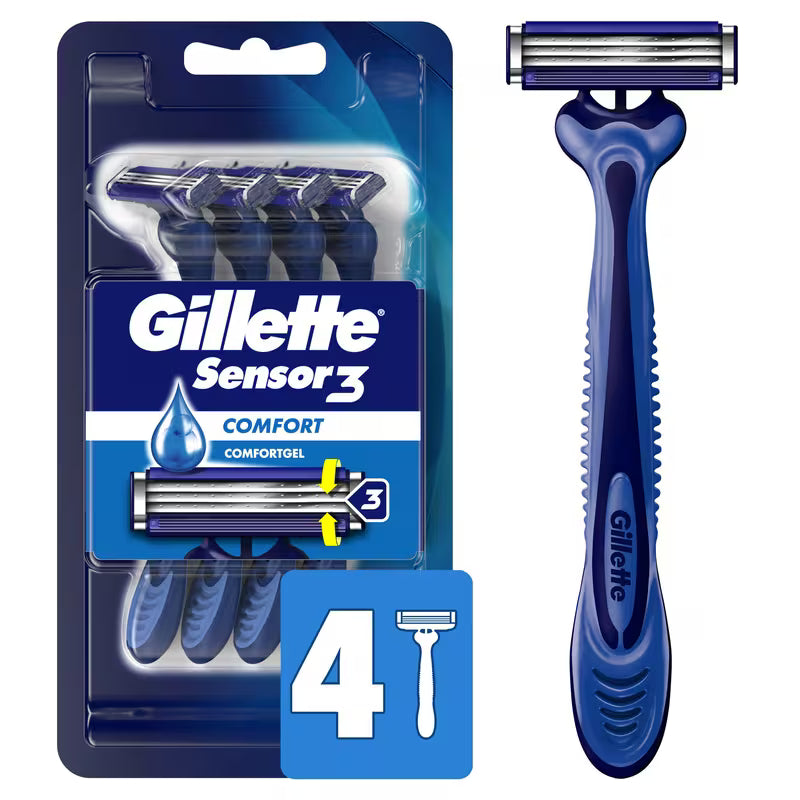 GILLETTE SENSOR3 RAZOR SENSITIVE SKIN BLADE 4