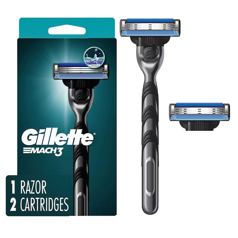 GILLETTE MACH3 RAZOR W/2 CARTRIDGES