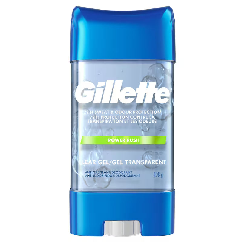GILLETTE CLEAR GEL DEOD POWER RUSH 108G