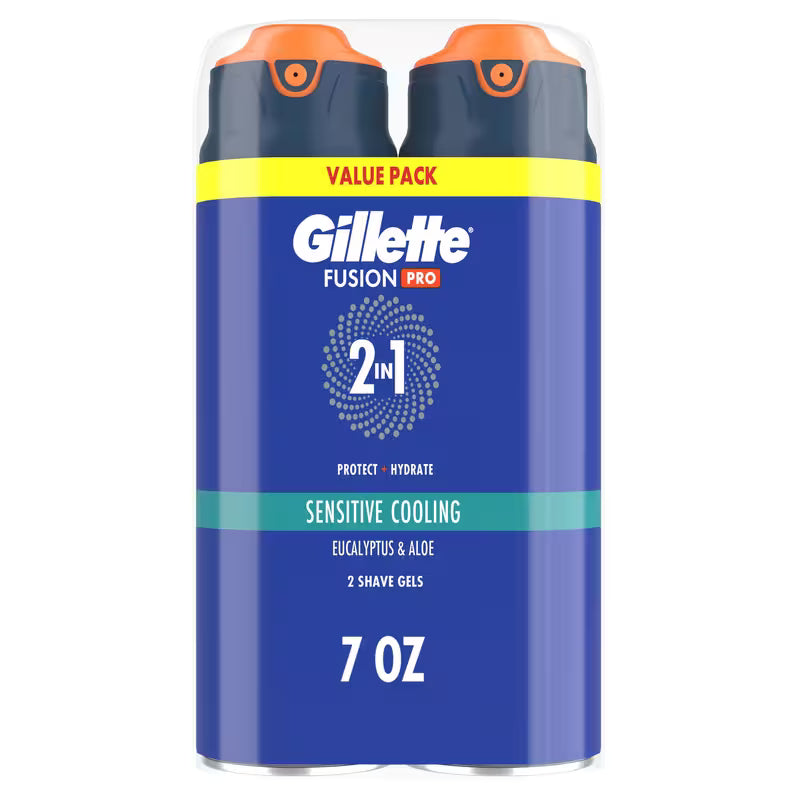 GILLETTE PRO SHAVE GEL SENSITIVE 2X198G