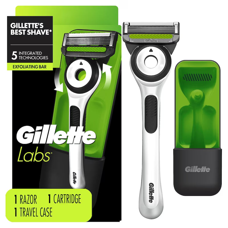 GILL LABS RAZOR WHT HANDLE+CARTRIDGE W/TRAVEL CASE