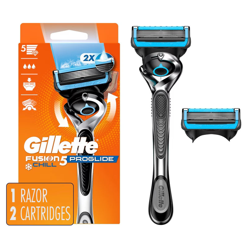 GILLETTE FUSION 5 PROGLIDE RAZOR + 2 CARTRIDGE