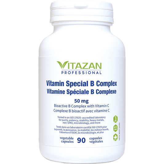 Vitazan    Vitamin Special B Complex (Bioactive B Complex 50 mg with Vitamin C 425 mg) 90 capsules