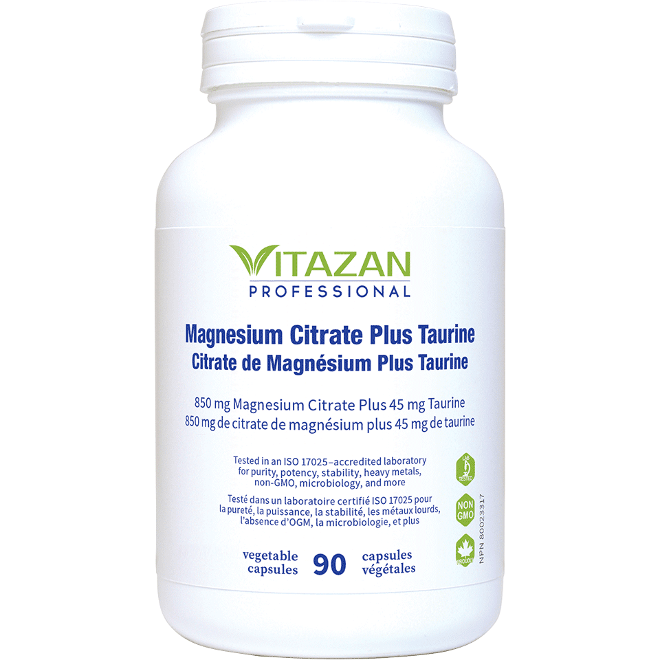 Vitazan    Magnesium Citrate Plus Taurine (136 mg Elemental Magnesium) 90 capsules