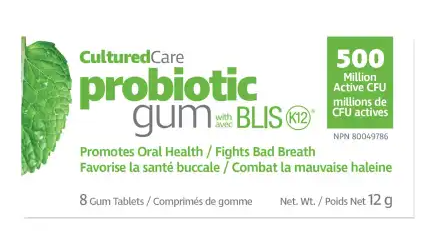 Probiotic Gum Org SprMint - 8 Pcs