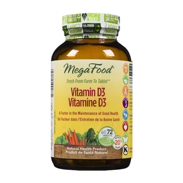 MegaFood_Vitamin D-3 1000 IU_72 tabs