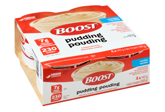 BOOST PUDDING VANILLA 4X142G pack of 6