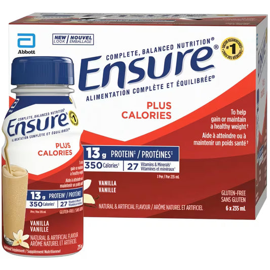 ENSURE PLUS CALORIES VANILLA 6X235ML LIQUID pack of 4