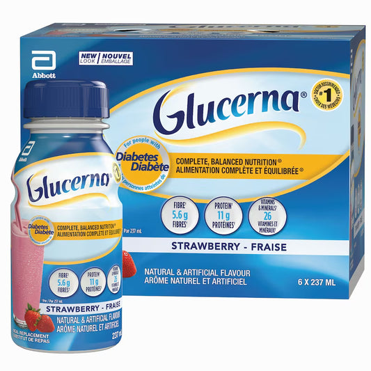 GLUCERNA LIQ STRAWBERRY 6X237ML LIQUID pack of 4