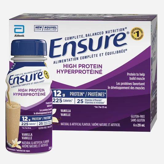 ENSURE HI PROTEIN VANILLA 6X235ML LIQUID pack of 4