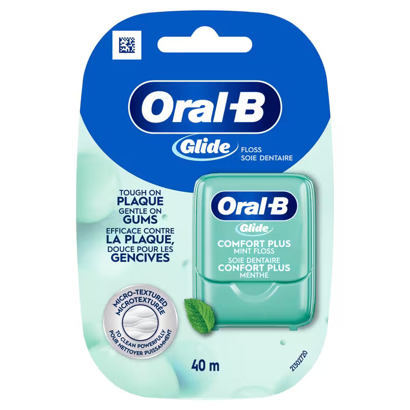 DENTAL FLOSS ORAL B GLIDE COMFORT PLUS MINT 40M