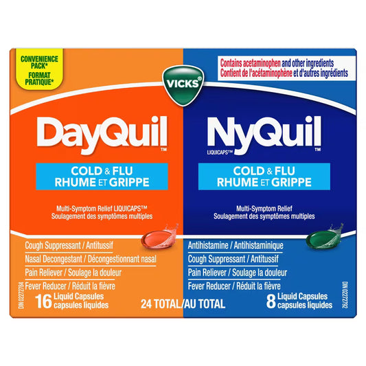 VICKS NYQ/DAYQ CLD&FLU COMBO LIQUICAPS 16DAY+8NT CAPSULE