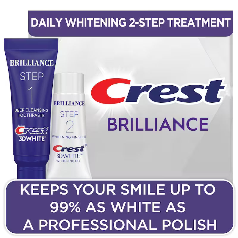 CREST 3D WHITE BRILLIANCE CLN & WHT SYSTEM 2 STEP