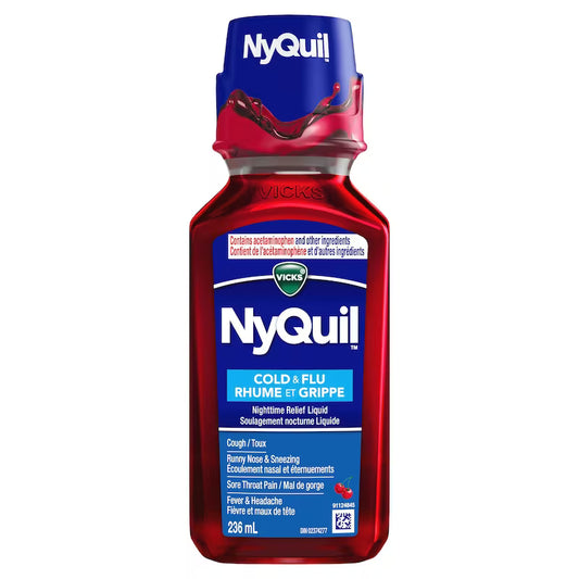 VICKS NYQUIL COLD&FLU CHERRY 650MG/30ML 236ML LIQUID