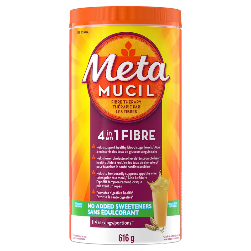 METAMUCIL SMTEX NO ADDED SWTNR UNFLAVOURED 616G POWDER