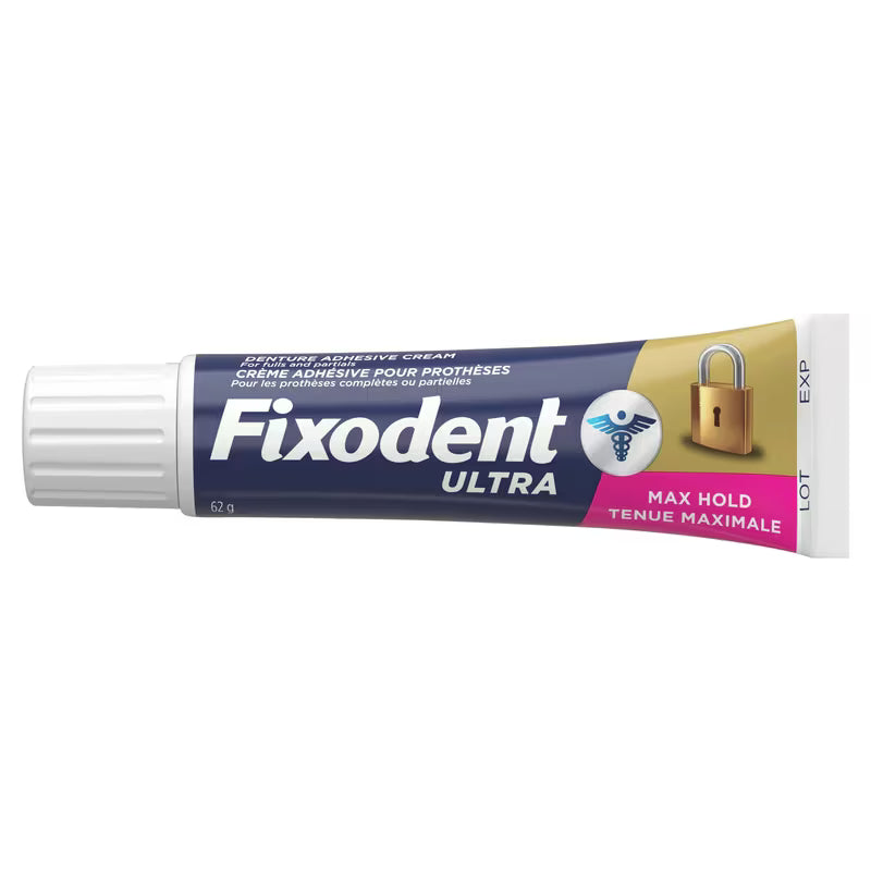 FIXODENT UTRA-MAX HOLD DENTURE ADHESIVE CR 62G